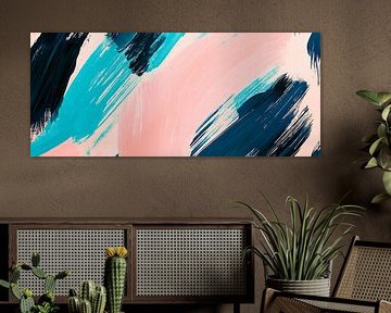 Colourful brushstripe pattern by Poster Art Shop