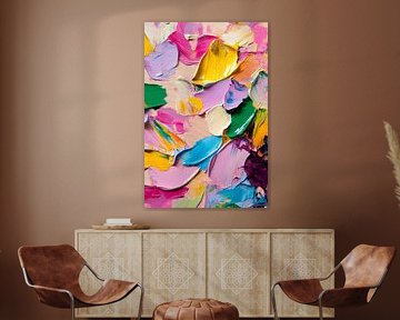 Play of colours on canvas - Abstract by Poster Art Shop