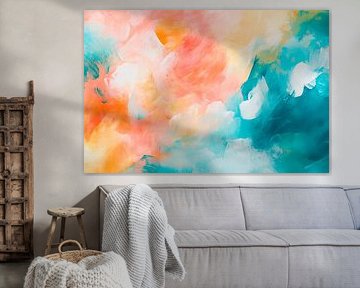 Play of colours in pastel - Abstract by Poster Art Shop