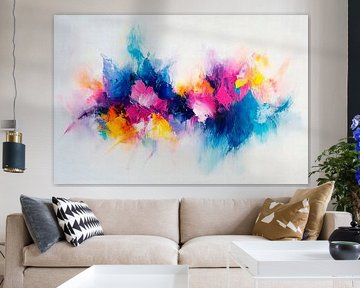 Colour explosion in the background by Poster Art Shop