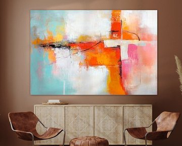 Colourful abstraction - energetic and modern by Poster Art Shop