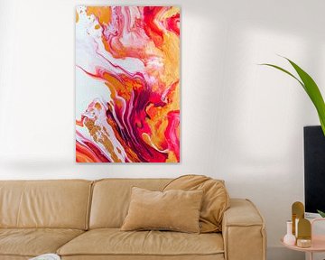 Gekleurd aquarelmengsel - Abstract van Poster Art Shop