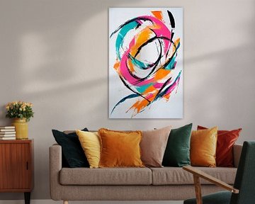 Colourful dynamics in abstract form by Poster Art Shop