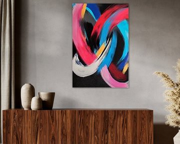 Colourful dynamics on black by Poster Art Shop