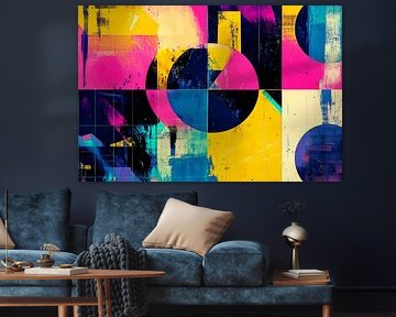 Géométrie colorée - Composition abstraite sur Poster Art Shop