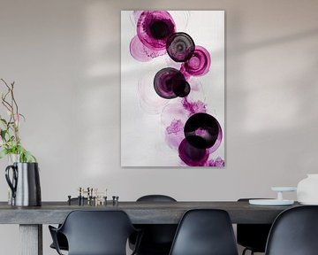 Coloured circles in purple and black by Poster Art Shop