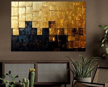 Goldene Farbflächen – Abstrakte Strukturen von Poster Art Shop