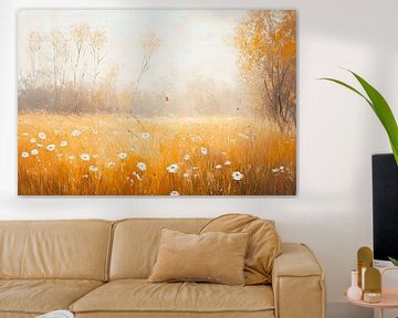 Autumn field with daisies by Poster Art Shop