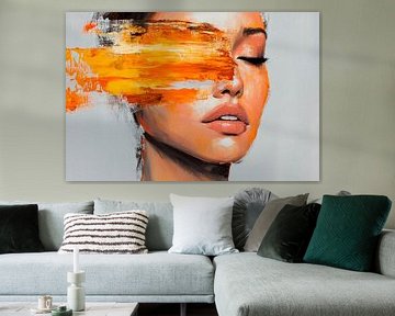 Artistic portrait in vibrant colours by Poster Art Shop