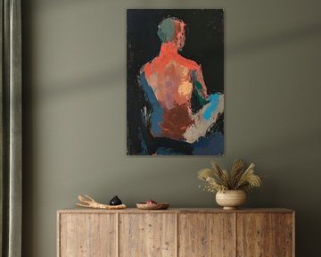 Vue arrière artistique d'un corps sur Poster Art Shop