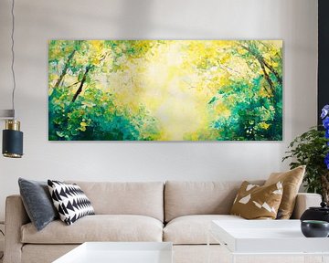 Licht overstroomd bos van Poster Art Shop