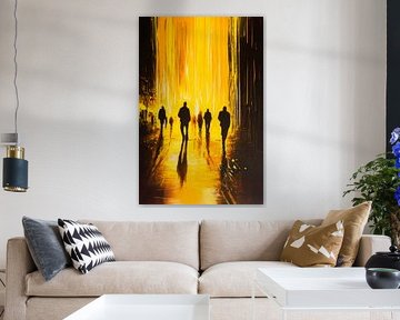 City lights - people in silhouette by Poster Art Shop