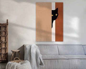 Nieuwsgierig katje, boheimai slijl. van Bianca van Dijk