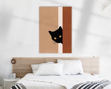 Nieuwsgierig katje, boheimai slijl. van Bianca van Dijk