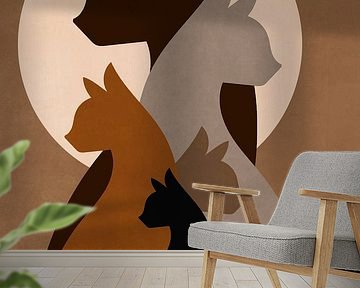 bohemian groep katten. van Bianca van Dijk