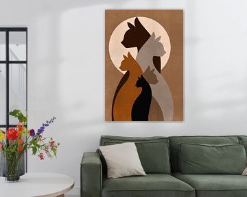 bohemian groep katten. van Bianca van Dijk