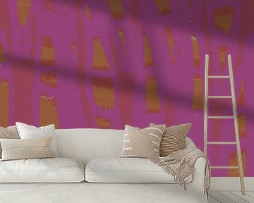 Ochre and pink. Colorful abstract modern art. Pop of colors. by Dina Dankers