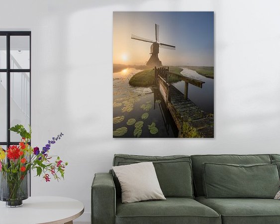 Voorbeeld van het werk in een kamer