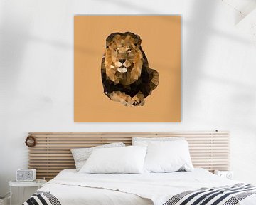 Safari Big Five : Lion sur Low Poly