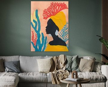 Modern Kleurrijk Portret van Caroline Guerain