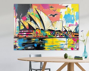 Sydney Opera House Abstrakte Pop Art von MIROKKU