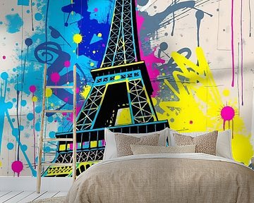 Eiffeltoren abstracte pop-art