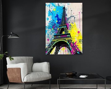 Eiffeltoren abstracte pop-art van MIROKKU
