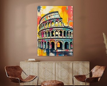 Colosseum van Rome Vintage Pop Art van MIROKKU