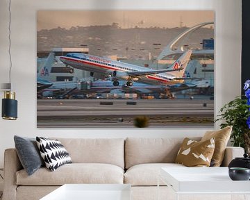 Départ anticipé d'un B737 d'American Airlines sur HB Photography