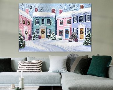 Weihnachtshäuser | Winter Wonderland von Wunderbare Kunst