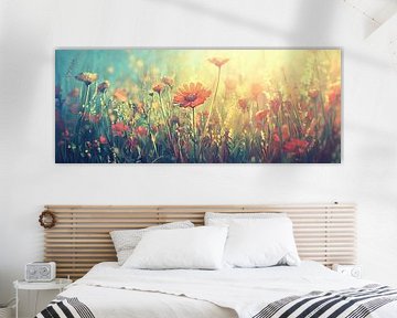 Flowers in Morning by Abstract Painting