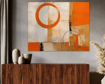 Cirkel Oranje | Shades of Sunset Dreams van ARTEO Schilderijen