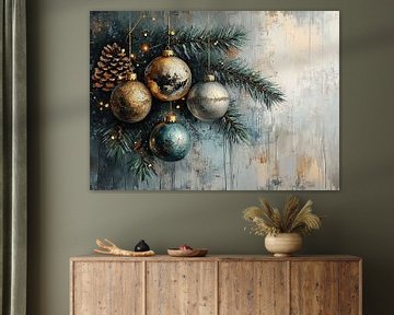 Winterdecor | Gouden en Zilveren Kerstversiering van Kunst Kriebels