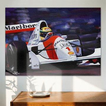 Ayrton Senna McLaren MP4/7A 1992 Gemälde von Toon Nagtegaal