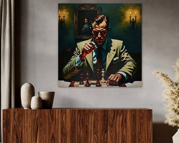 Het duel met de schaker van Jan Keteleer (JanKé): Een reis voorbij het canvas
