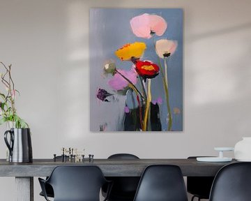 Kleurrijk stilleven met bloemen van Studio Allee