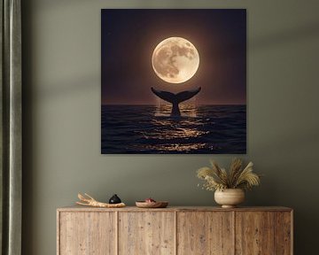 Schwanz eines Wals und der Vollmond von Eye on You