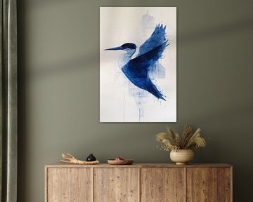 Vleugels van Sereniteit vogel in het blauw van Eva Lee