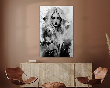 Woman, abstract, black and white... by Ans Bastiaanssen