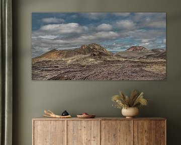 Een kleurrijk landschap op het Spaans Canarische eiland Lanzarote van Harrie Muis