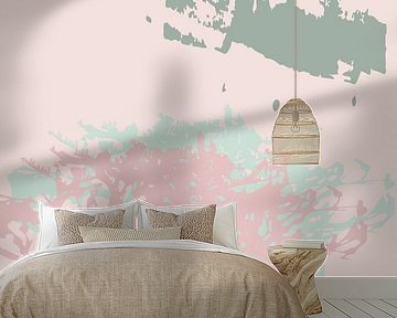 Mintgrün, Rosa, Salbei und Weiß. Sanfte und zarte botanische Kunst in Pastellfarben. von Dina Dankers