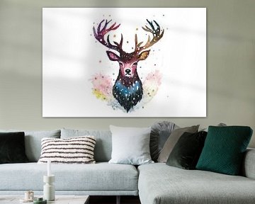 Ethereal Stag Colors of the Cosmic Forest von Markus Bleichner