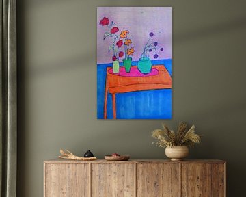 Orange table by Gerdie de Jong