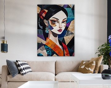 Elegante Vrouw Portret van Blikvanger Schilderijen