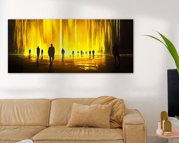 Mystical crowd in a flood of light by Poster Art Shop