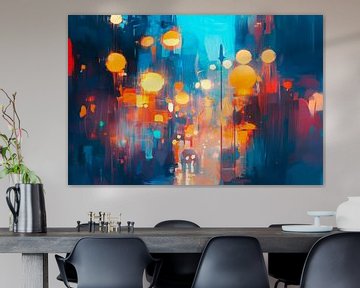 Nocturnal city lights - Impressionistic by Poster Art Shop
