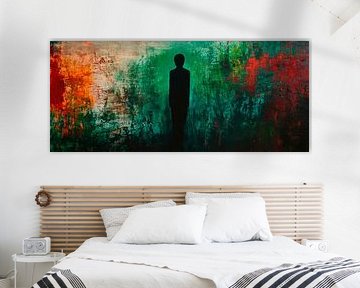 Shadow silhouette in a play of colours by Poster Art Shop