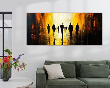 Silhouettes in a luminous background by Poster Art Shop