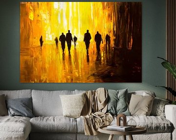 Silhouettes in the golden light by Poster Art Shop