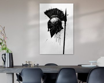Spartan helmet with spear - Artful by Poster Art Shop
